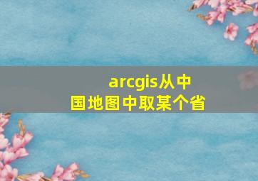 arcgis从中国地图中取某个省