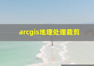 arcgis地理处理裁剪