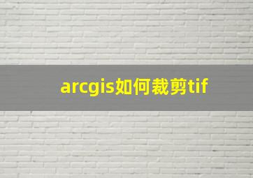 arcgis如何裁剪tif