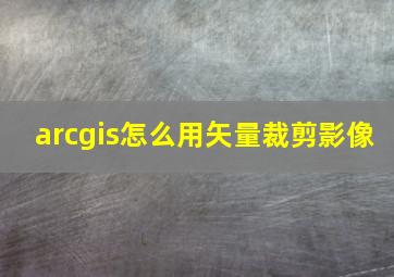 arcgis怎么用矢量裁剪影像