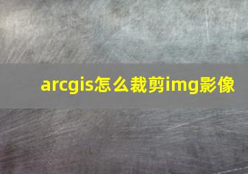 arcgis怎么裁剪img影像