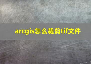 arcgis怎么裁剪tif文件