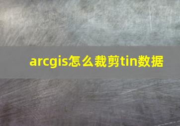 arcgis怎么裁剪tin数据