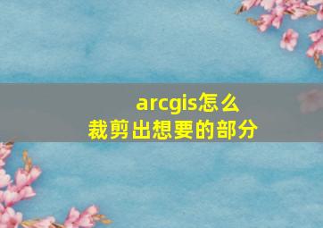 arcgis怎么裁剪出想要的部分