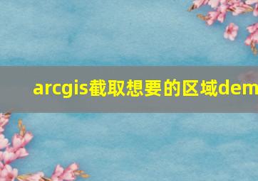 arcgis截取想要的区域dem