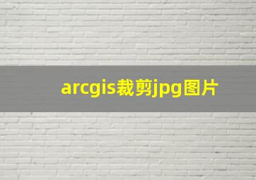 arcgis裁剪jpg图片