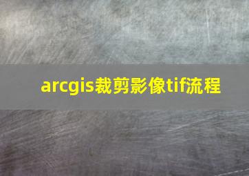 arcgis裁剪影像tif流程