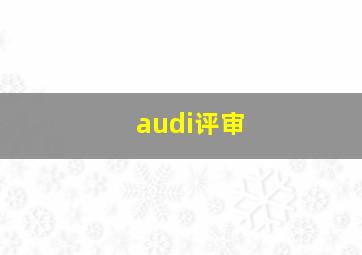 audi评审