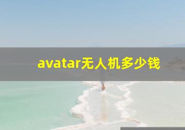 avatar无人机多少钱