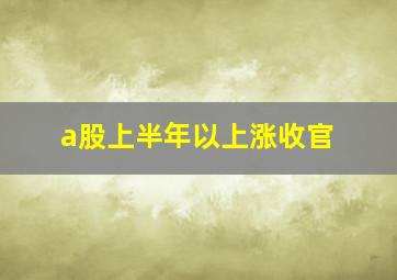 a股上半年以上涨收官