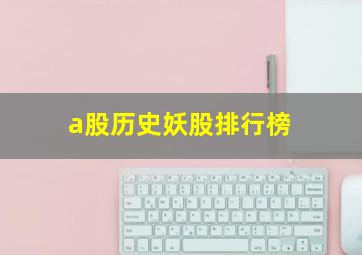 a股历史妖股排行榜