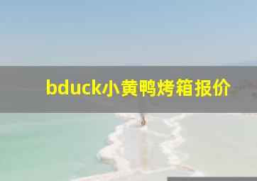 bduck小黄鸭烤箱报价