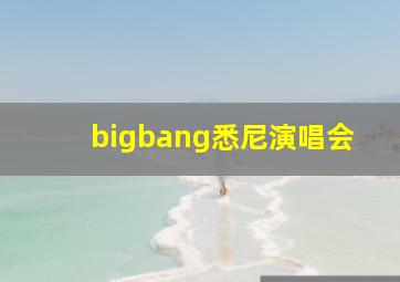 bigbang悉尼演唱会