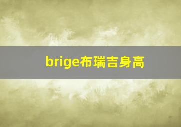 brige布瑞吉身高