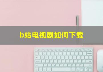 b站电视剧如何下载