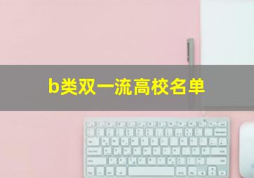 b类双一流高校名单