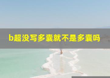 b超没写多囊就不是多囊吗