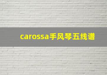 carossa手风琴五线谱