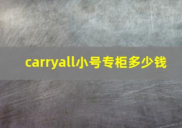 carryall小号专柜多少钱