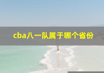 cba八一队属于哪个省份