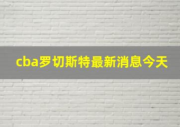 cba罗切斯特最新消息今天