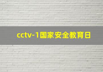 cctv-1国家安全教育日