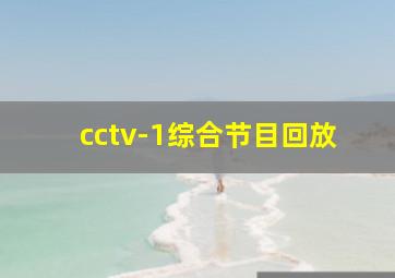 cctv-1综合节目回放