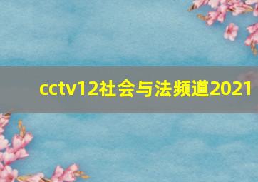 cctv12社会与法频道2021