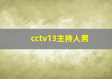 cctv13主持人男