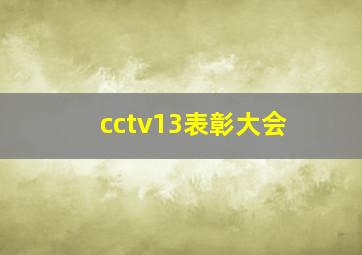 cctv13表彰大会