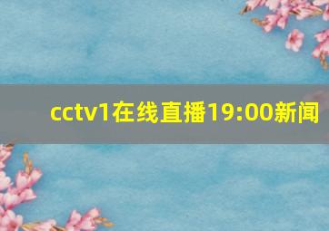 cctv1在线直播19:00新闻