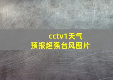 cctv1天气预报超强台风图片