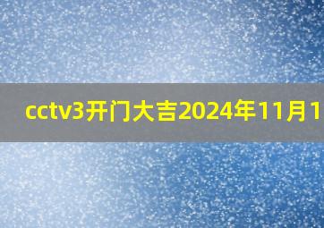 cctv3开门大吉2024年11月11日