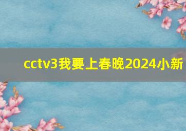 cctv3我要上春晚2024小新