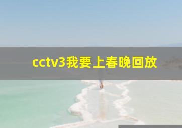 cctv3我要上春晚回放