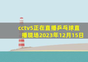 cctv5正在直播乒乓球直播现场2023年12月15日