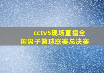 cctv5现场直播全国男子篮球联赛总决赛