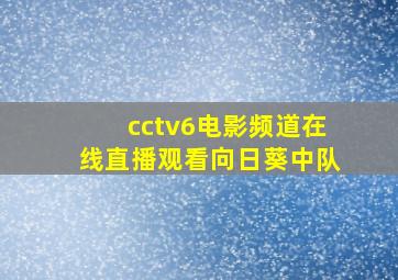 cctv6电影频道在线直播观看向日葵中队