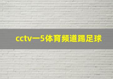 cctv一5体育频道踢足球