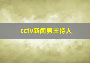 cctv新闻男主持人