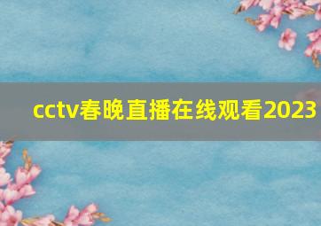 cctv春晚直播在线观看2023