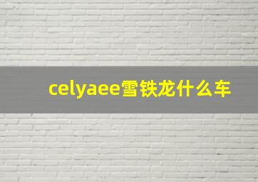 celyaee雪铁龙什么车