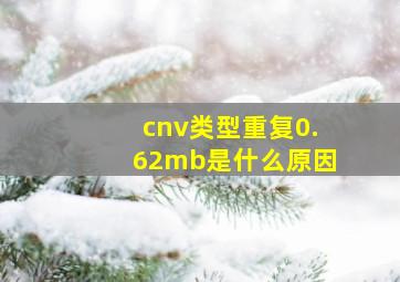 cnv类型重复0.62mb是什么原因