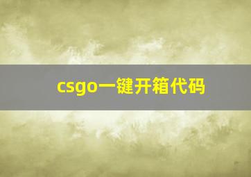 csgo一键开箱代码