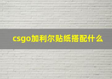 csgo加利尔贴纸搭配什么