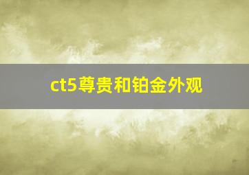 ct5尊贵和铂金外观