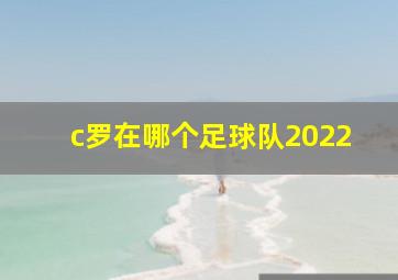 c罗在哪个足球队2022