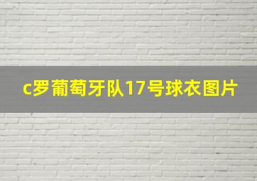 c罗葡萄牙队17号球衣图片