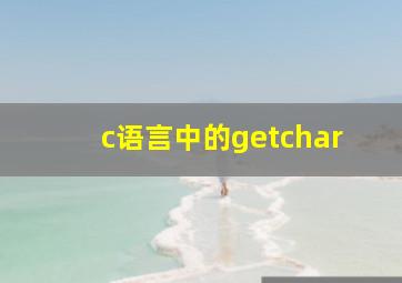 c语言中的getchar