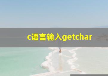 c语言输入getchar